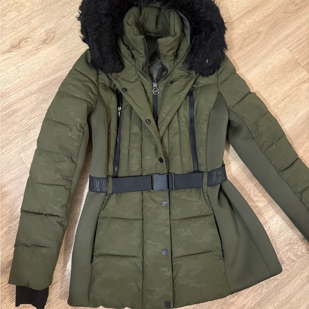 Michael Kors green ski coat